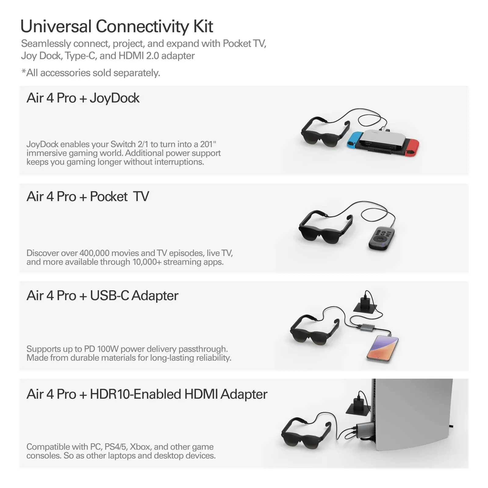 The Air 4 Pro with the RayNeo accessory ecosystem